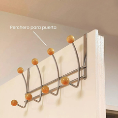 Perchero Pared Madera Metal X4 Ganchos Pettish Online - Pettish Bazar