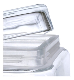Frasco De Vidrio Cuadrado Tapa Kitchen 1100cc Pettish Online en internet