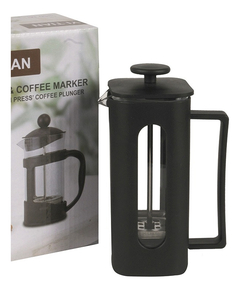Imagen de Cafetera Embolo Prensa Francesa 350ml Negra Con Filtro Acero