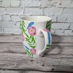 Imagen de Jarro Mug Taza Conica Flores 325 Cc Café Ceramica Pettish
