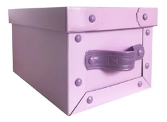 Caja Baulera Lila Organizadora Mediana 39x30x18cm - comprar online