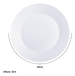 Plato Hondo Luminarc Harena Vidrio Templado Pettish Online - comprar online