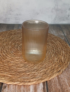 Vaso Vidrio Alto Rayado 420ml Diseño Pack X6 Unidades Deco - tienda online