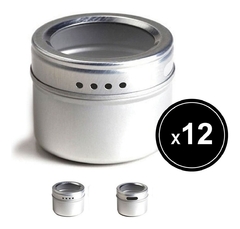 Especiero Imantado Acero Tapa Acrilico X 12 Pettish Online - comprar online