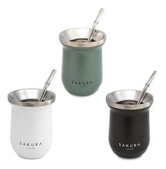 Imagen de Mate Sakura Acero Inoxidable Termico Clasico 236 Ml Color Negro