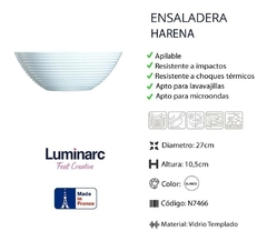 Ensaladera Bowl Vidrio Luminarc Harena 27 Cm Pettish Online - comprar online