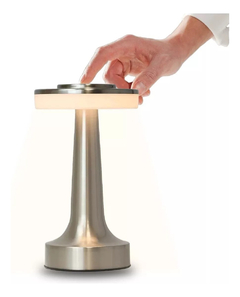 Lampara Velador Led Usb Recargable Metal Tactil Deco Pettish