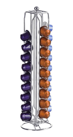 Porta Capsulas Cafe Nespresso Cromado Giratorio X40 Pettish - Pettish Bazar