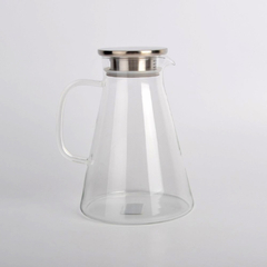 Jarra De Vidrio Con Tapa Acero Asa Diseños Pettish Online - Pettish Bazar