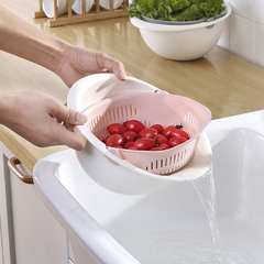 Escurridor Bowl Colador Sanitizador Vegetales Doble Pettish en internet