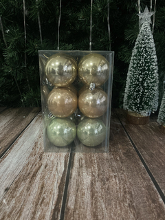 Tubo Bolas Navideñas X12 Adorno Color Navidad Pettish Online - Pettish Bazar