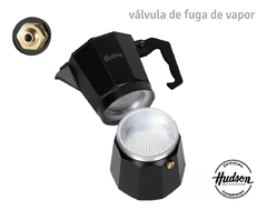 Cafetera Aluminio Hudson Black Estilo Italiana 9 Poc - Pettish Bazar