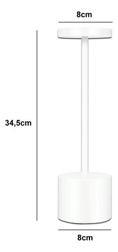 Lampara Velador Luz Led Recargable Usb Tactil Metal Pettish - Pettish Bazar