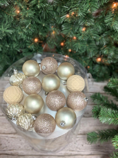 Imagen de Set Adornos Arbol De Navidad Set Kit Bolas Puntal Pettish