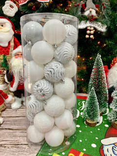 Adornos De Navidad Set Tubo X35 Esferas Navideñas Pettish - tienda online
