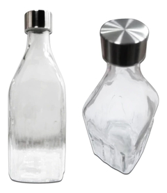 Botella Vidrio Rayada Tapa Rosca Color 1Lt - tienda online