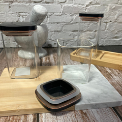 Especiero Condimentero Frasco Vidrio Tapa Acero S Pettish - tienda online