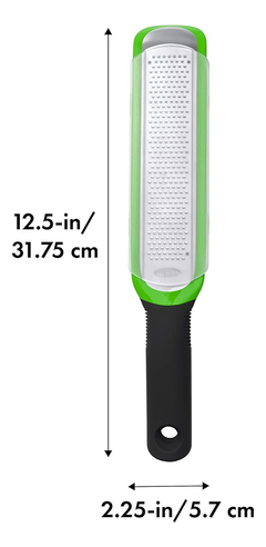 Rallador Zester Oxo Para Quesos Citricos Chocolates Y Mas Color Gris Y Verde - comprar online
