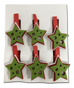 Imagen de Adorno Broche Clip Navidad Paño Decoracion Pack X6 Pettish