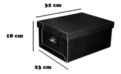Set X3 Cajas Baulera Organizadora Negro Deco - comprar online