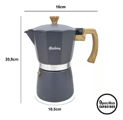 Cafetera Aluminio Hudson Estilo Italiana 9 Tazas Pettish - comprar online