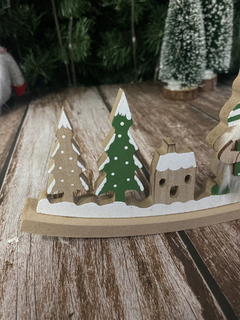Adorno Navideño Deco Diseño Madera Gnomo Papa Noel Navidad - tienda online