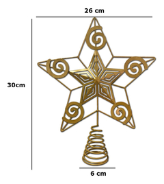 Estrella Puntal Navidad Deco Arbol Metal Pettish Online - comprar online