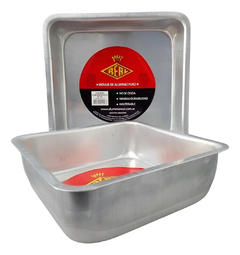 Tortera Asadera Aluminio Cuadrada Alta 22 Cm Pettish Online - Pettish Bazar