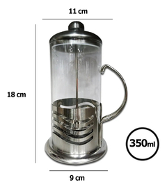 Cafetera Embolo Metal 350ml Pettish Online - comprar online