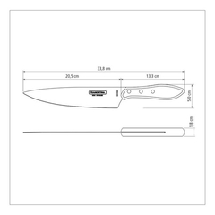 Cuchillo Cuchilla Tramontina Churrasco Polywood - tienda online