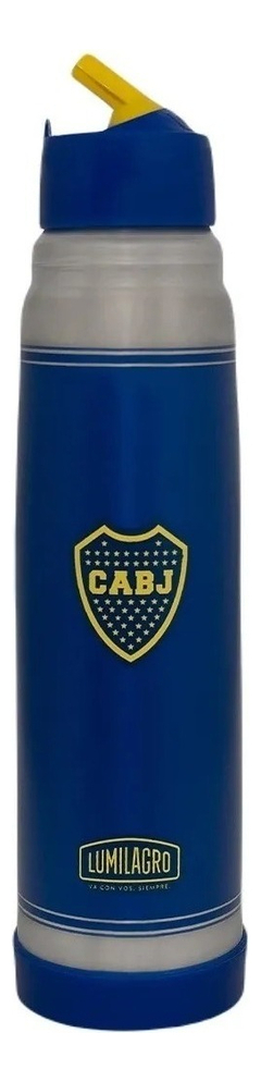 Termo Acero Luminox 1l Boca Cabj Lumilagro Pico Matero Color Boca Jrs-escudo
