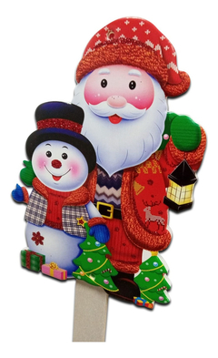 Adorno Papa Noel Feliz Navidad Con Vara Chico Pettish Online - Pettish Bazar