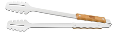 Pinza Parrillera Asado Inoxidable Mango Madera Tramontina