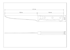 Cuchillo Para Deshuesar Acero Inox Fibra Vidrio Tramontina Color Negro - tienda online