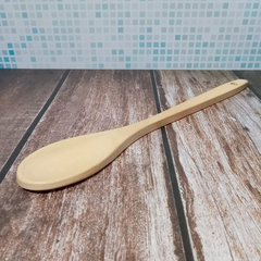 Cuchara Madera Mango Plano Utensilio 30 Cm Pettish Online - Pettish Bazar