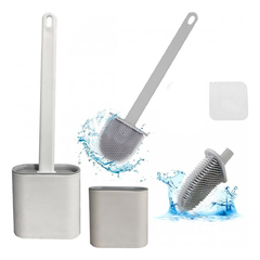 Cepillo Escobilla De Baño Inodoro Silicona Flexible Pettish