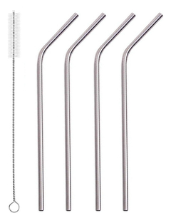 Sorbetes Reutilizables Acero Inox X 4 Mas Limpiador Pettish