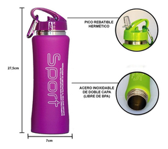 Botella Termica Termo Acero Engomado 750ml - Pettish Bazar