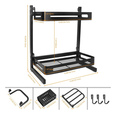 Organizador Cocina Mesada Especiero Doble Estante Pettish - Pettish Bazar