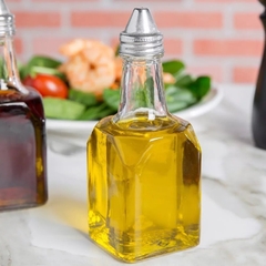 Aceitera Botella Aceite Vinagre Vidrio Pico 200ml Pettish - comprar online