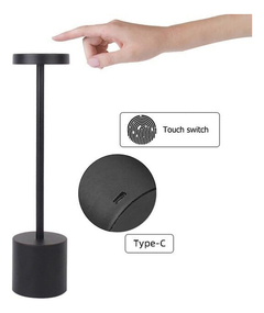 Lampara Velador Luz Led Recargable Usb Tactil Metal Pettish - tienda online