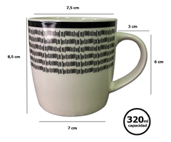 Imagen de Taza Recta Jarro Mug Vintage 320ml Cafe Te Ceramica