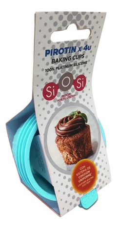Molde Muffin Pirotin Silicona x4 Siosi