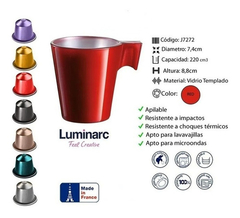 Taza Cafe Luminarc Flashy Longo 220 Ml Azul en internet