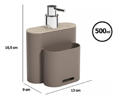 Dispenser Detergente Con Porta Esponja Flat Coza Pettish en internet