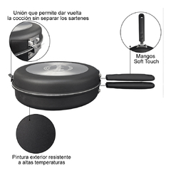 Sartén Doble Hudson Daily De Aluminio Negro - Pettish Bazar