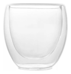 Taza Vaso Jarro Bombe Vidrio Doble Mug Cafe 250 Ml Pettish - Pettish Bazar