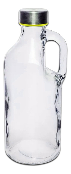Botella Garrafa Growler Vidrio Con Asa Tapa Acero Pettish - comprar online
