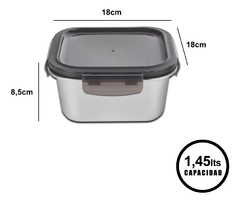 Tapper Vianda Acero Hermetico Cuadrado Horno Frezzer Pettish - comprar online