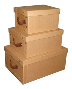 Set X3 Cajas Baulera Organizadora Kraft Deco Pettish Online
